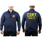 Sweat jacket navy, FDNY Squad Co. 1 Brooklyn