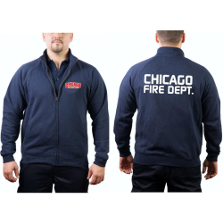 CHICAGO FIRE Dept. Sweat jacket navy, font +...
