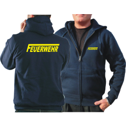 Hooded jacket navy, FEUERWEHR with long "F"...