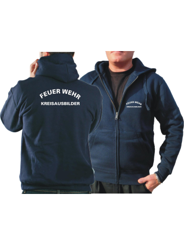 Veste à capuche marin, Kreisausbilder, beidseitig dans blanc