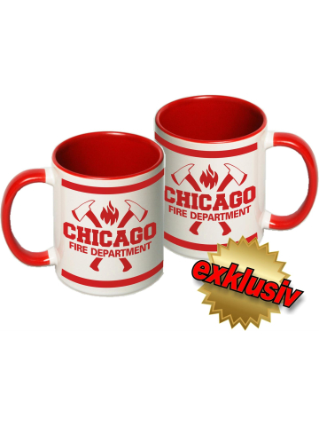 Tasse: "Chicago Fire Dept." con assin two-tone-coffee-cup, red (1 Stück)
