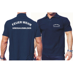 Polo blu navy, Kreisausbilder nel bianco