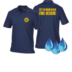 Funcional-Polo azul marino, Miami Beach Fire Rescue,...