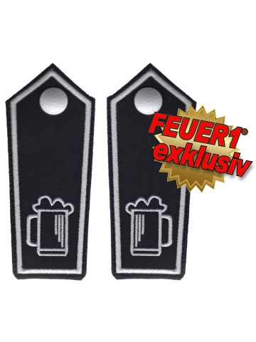 FEUER1 Dienstgrad-Schulterklappen-Paar Spezial avec Knöpfen: Leitender Getränkewart (argent/argent)