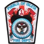 Badge Pueblo of Isleta Fire Dept., New Mexico (USA), 9 x 12,5 cm