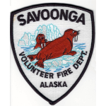 Abzeichen: Savoonga Vol. Fire Dept., Alaska (USA), 10 x 12 cm