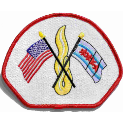 Distintivo Chicago Fire Dept. bianco Officers, 11,3 x 8,8 cm