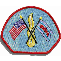 Badge Chicago Fire Dept. hellblau f&uuml;r FF/EMTs, 11,3...
