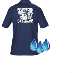 Functional-Polo navy, font "DL1" (DL) with place-name geschwungen