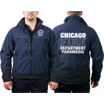 CHICAGO FIRE Dept. Giacca WorkSoftshell blu navy, PARAMEDIC, bianco font