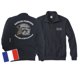 Sweat jacket (navy/bleu marine) Sapeurs Pompiers Casque -...