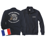 Giacca di sudore (blu navy/bleu marine) Sapeurs Pompiers Casque - Courage et Dévouement - neutre