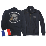 Giacca di sudore (blu navy/bleu marine) Sapeurs Pompiers Casque - Courage et Dévouement - neutre