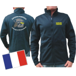 SmartSoftshelljacke (navy/bleu marine) Sapeurs Pompiers Casque - Courage et Dévouement - marque jaune