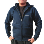Giacca con cappuccio blu navy, BaWü Stauferlöwe auf der Vorderseite