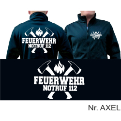 SmartSoftshelljacke navy, FEUERWEHR NOTRUF 112 mit...
