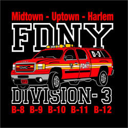 Polo negro, New York City Fire Dept. Divison 3, Midtown-Uptown-Harlem