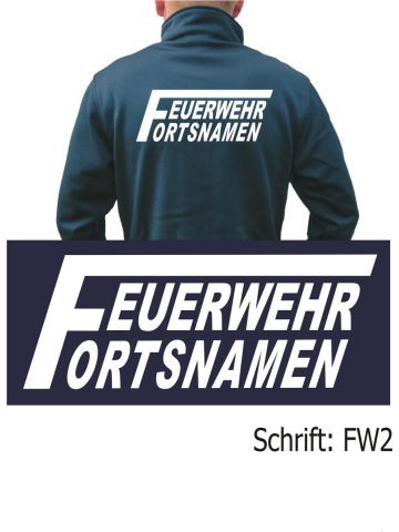SmartSoftshelljacke navy, font "FW2" with place-name