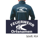 SmartSoftshelljacke navy, font "M14" (Spreizer) with place-name
