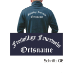 SmartSoftshelljacke navy, Schrift "OE" (altdeutsche Schrift) mit Ortsname