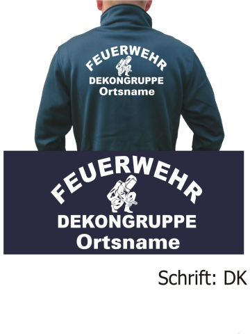 SmartSoftshelljacke blu navy, font "DK" (DSA) Dekongruppe con nome del luogo