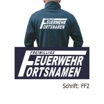 SmartSoftshelljacke navy, Schrift "FF2" (mit grossem "F") mit Ortsname