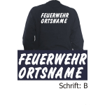 Sweat jacket navy, font "B" with place-name