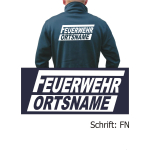 SmartSoftshelljacke blu navy, font "FN" (kursiv) con nome del luogo