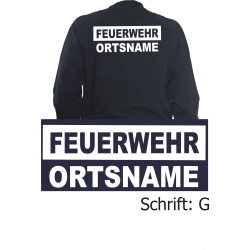 Sweat jacket navy, font "G" with place-name