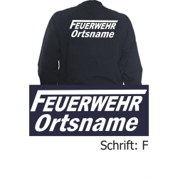 Sweatjacke navy, Schrift &quot;F&quot; mit Ortsname
