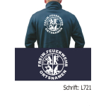 SmartSoftshelljacke azul marino con positivem Logo, FREIW. FEUERWEHR y ponga su nombre