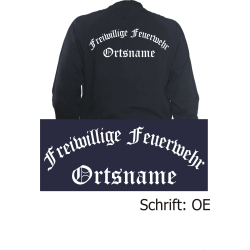 Giacca di sudore blu navy, font "OE" (vecchio tedesco font) con nome del luogo