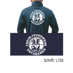 SmartSoftshelljacke navy mit negativem Logo, FREIW. FEUERWEHR und Ortsname