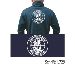 SmartSoftshelljacke marin avec Logo FEUERWEHR et nom de...