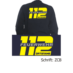 Sweat jacket navy, font &quot;ZCB&quot; with place-name,...