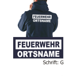 Hooded jacket navy, font "G" with place-name