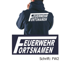 Veste à capuche marin, police de caractère...