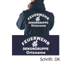 Hooded jacket navy, font "DK" (CSA) Dekongruppe with place-name