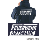 Veste à capuche marin, police de caractère "FFN" (FF kursiv) avec nom de lieu