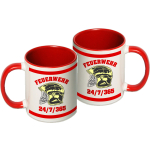 Tasse: MSA-Helm, 24/7/365, two-tone-coffee-cup, red (1 Stück)