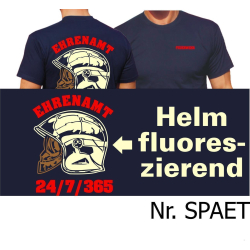 T-Shirt marin, MSA-Helm (fluorescent), EHRENAMT +...