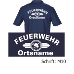Funcional-Polo azul marino, fuente "M10" (Vorbildliche Feuerwehr) con ponga su nombre