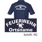 Functional-Polo navy, font "M2" (FW-Helm) with place-name