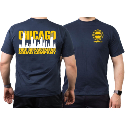 CHICAGO FIRE Dept. Squad Skyline bicolor, marin T-Shirt