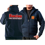 Hooded jacket navy, Boston Fire Dept., Boston-font