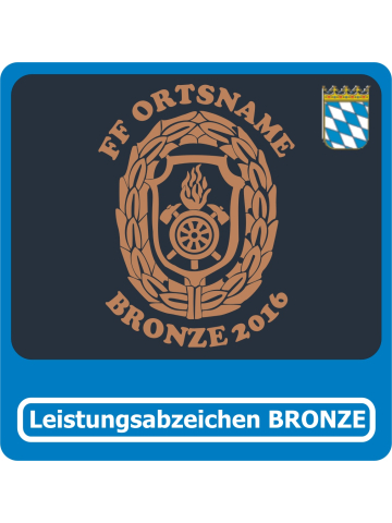 T-Shirt distintivo di successo Bayern Stufe 1 (BRONZE) con FF nome del luogo