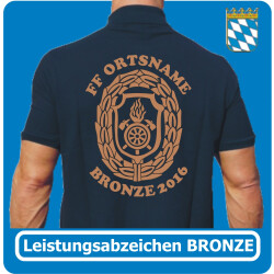 T-Shirt Leistungsabzeichen Bayern Stufe 1 (BRONZE) mit FF Ortsname