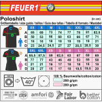 Polo navy, New York City Fire Dept. with fabrigem Brustlogo and Outline-font auf Rücken