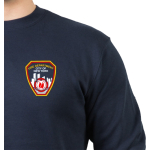 Sweat blu navy, New York City Fire Dept., Brustlogo e Outline-font