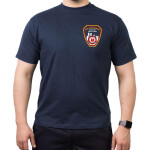 T-Shirt navy, New York City Fire Dept. with logo on breast, size: M